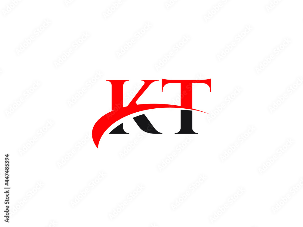 Obraz premium KT Letter Initial Logo Design Template