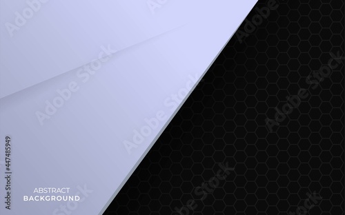 abstract silver background banner design in hexagon texture