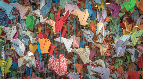 Cocotes en papier de toutes les couleurs.