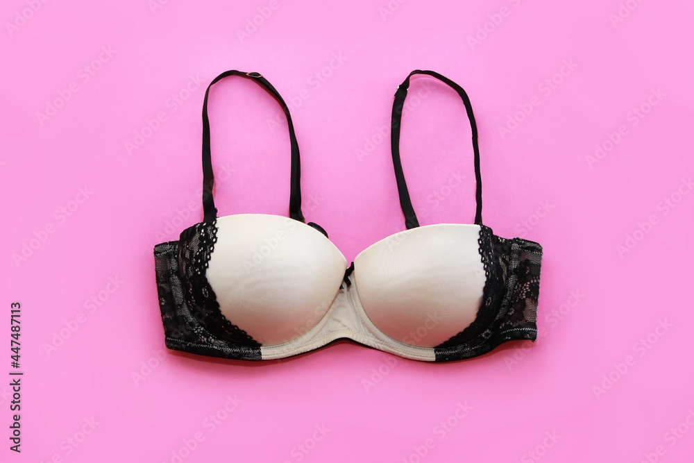 women's underwear bra with lace - obrazy, fototapety, plakaty 