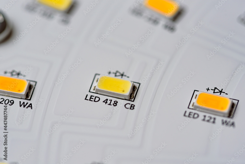 Printed circuit boards for lighting fixtures, surfacemount LEDs Stock