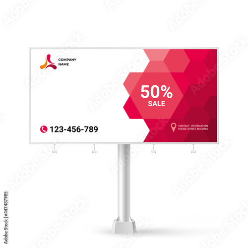 Billboard, creative banner design for outdoor advertising