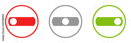 Free Download Icon im Kreis: Schalter ein, neutral und aus - GFXLoad