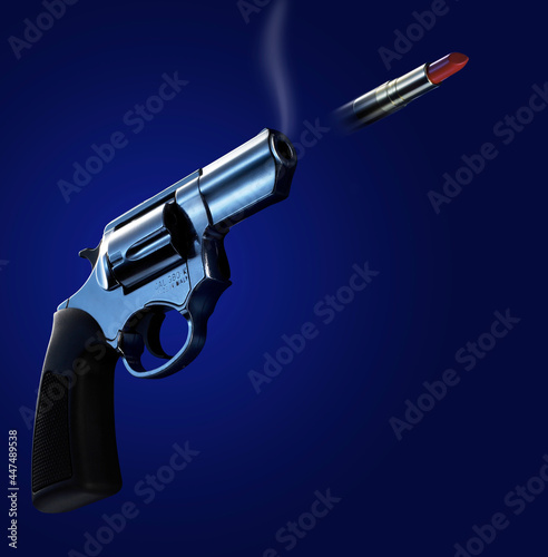 gun shoots lipstick