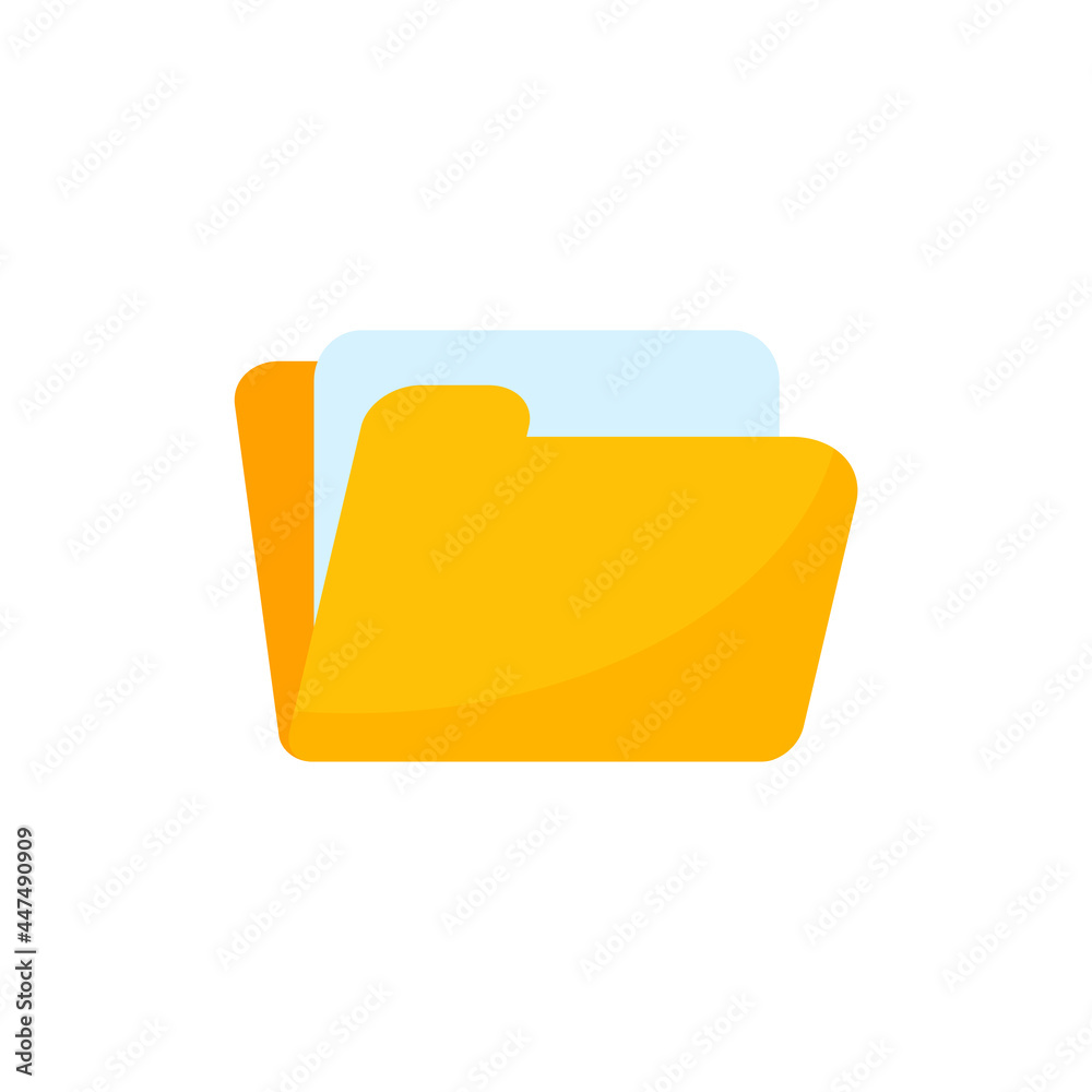 Yellow folders for organizing documents. sorting large amounts of data Yellow folders for organizing documents. sorting large amounts of data
