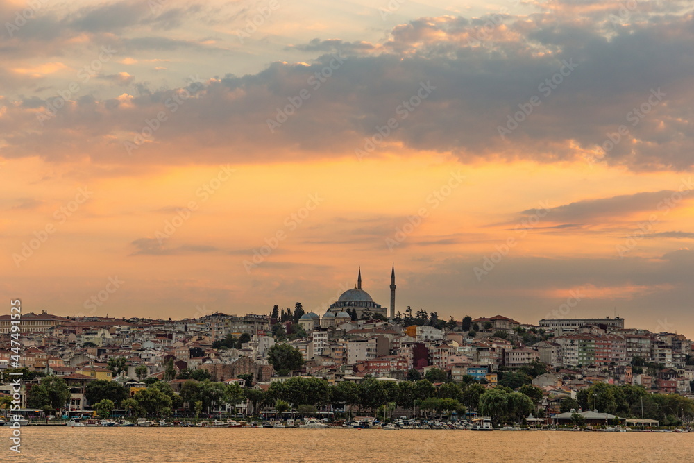View of evening Istanbul. Turkey.