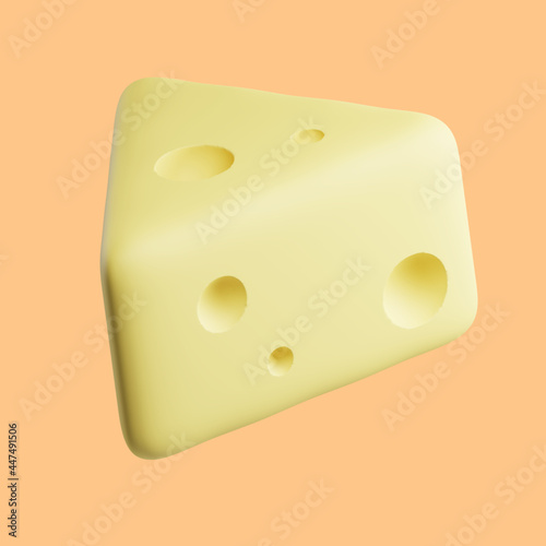 cheese 3d illustration