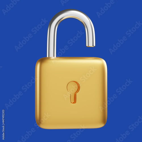 padlock 3d illustration