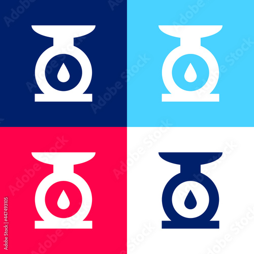 Balance blue and red four color minimal icon set