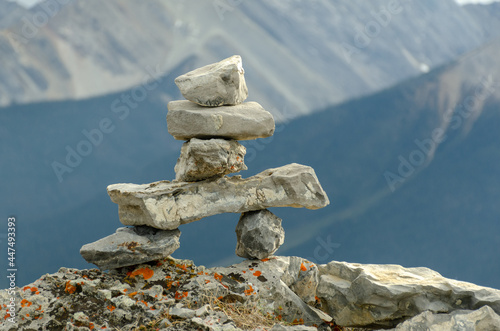 stones on the rocks, Banff Alberta, Canada photo