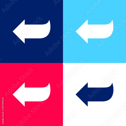 Arrow Shape Pointing To Left blue and red four color minimal icon set Free Download Arrow Shape Pointing To Left blue and red four color minimal icon set - GFXLoad