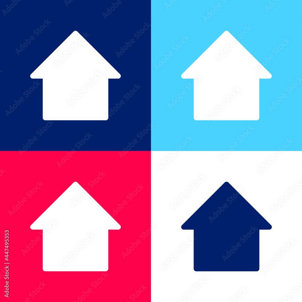 Big Upload Arrow blue and red four color minimal icon set Big Upload Arrow blue and red four color minimal icon set