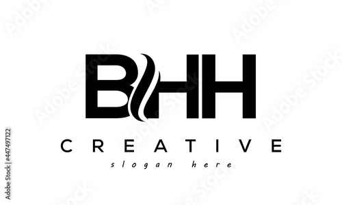 Letter BHH creative logo design vector	 photo