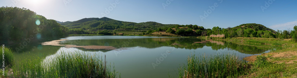 Small lake in the forest, panorama Small lake in the forest, panorama