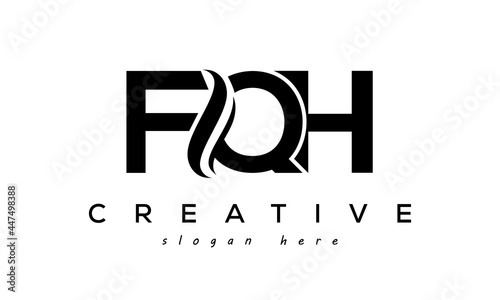 Letter FQH creative logo design vector	 photo