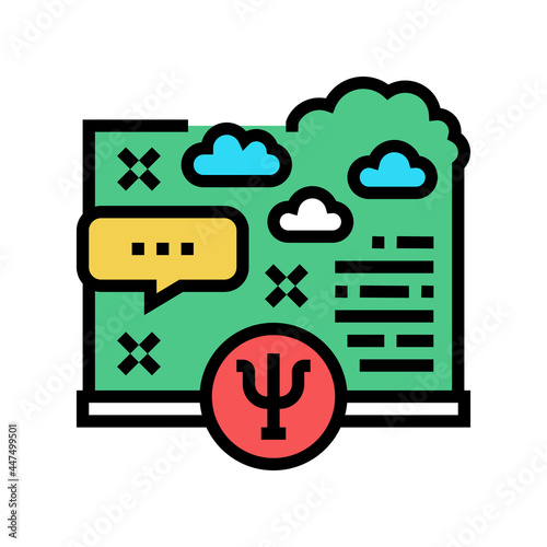 school subject psychology color icon vector. school subject psychology sign. isolated symbol illustration