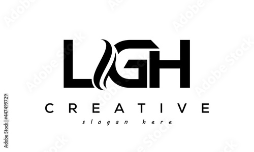 Letter LGH creative logo design vector	 photo