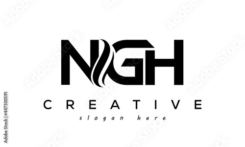 Letter NGH creative logo design vector	 photo