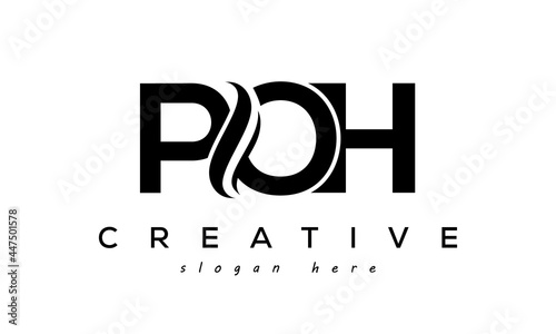 Letter POH creative logo design vector photo