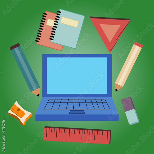 School at Home Edition with Green background