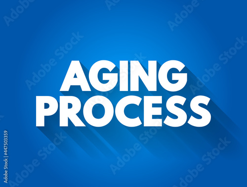 Aging process text quote, medical concept background