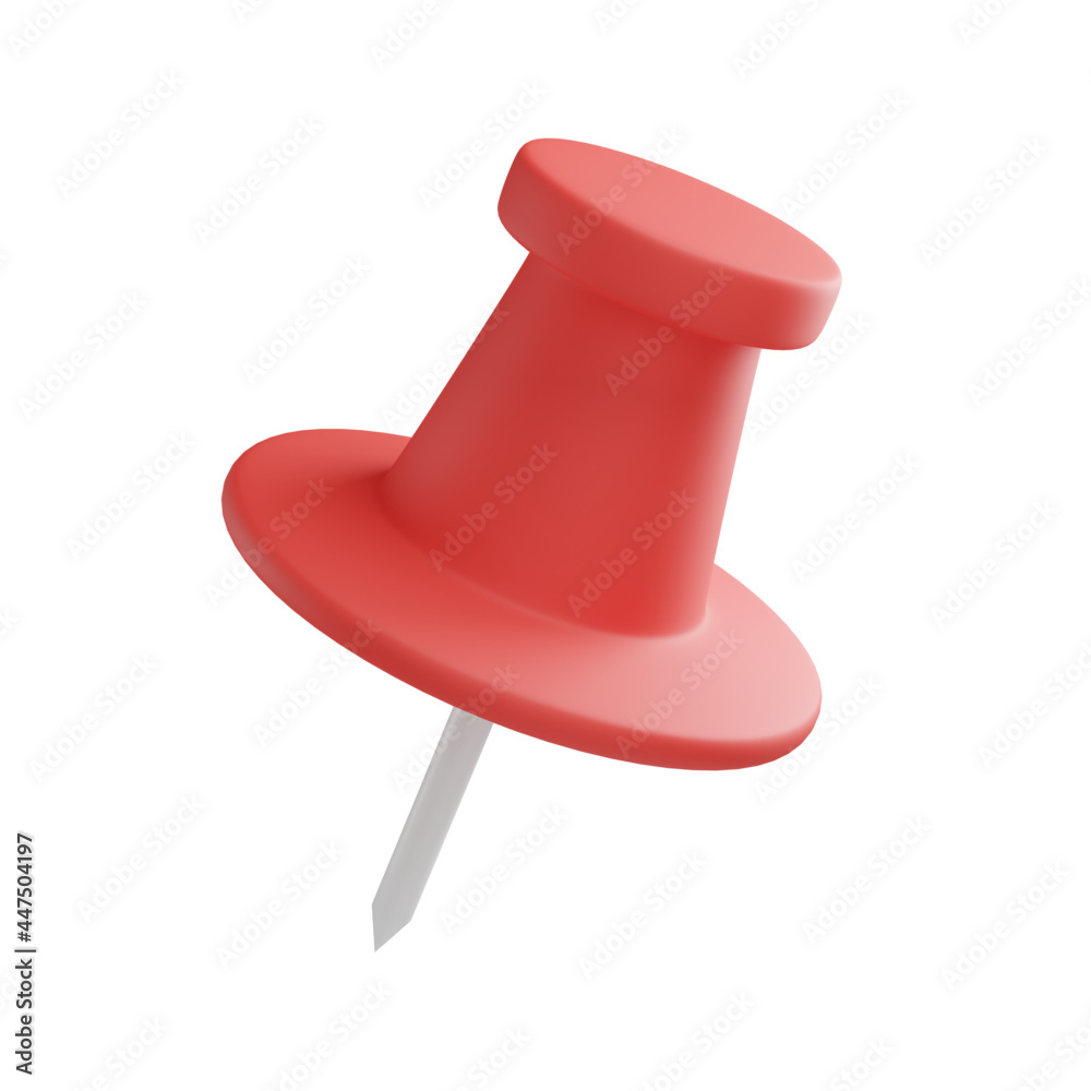 red pin 3d illustration