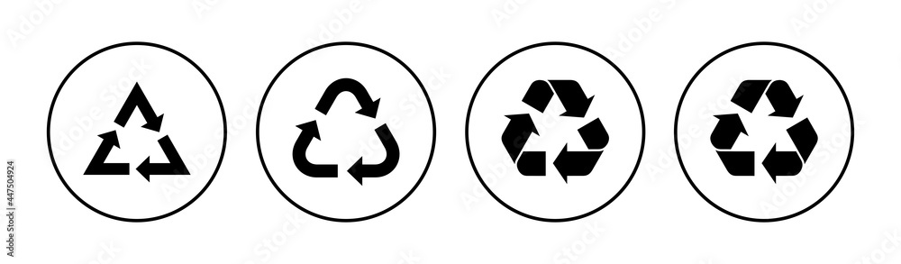 Recycle icon set. Recycling vector icon. Recycle icon set. Recycling vector icon.