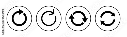 Refresh icon set. Reload icon vector. Update icon.