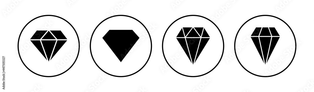 Diamond icon set. diamond gems vector icon. Diamond icon set. diamond gems vector icon.