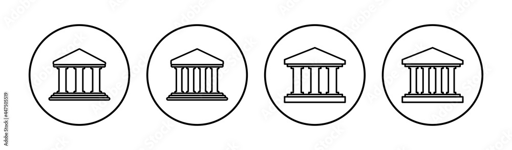 Bank icon set. bank vector icon, museum, university Bank icon set. bank vector icon, museum, university