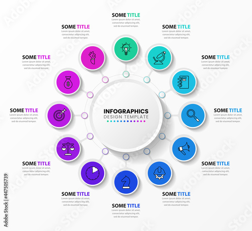 Infographic design template. Creative concept with 12 steps