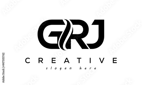 Letter GRJ creative logo design vector	 photo