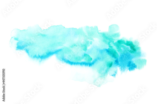 Green and blue abstract background in watercolor style