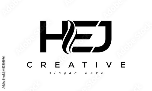 Letter HEJ creative logo design vector	