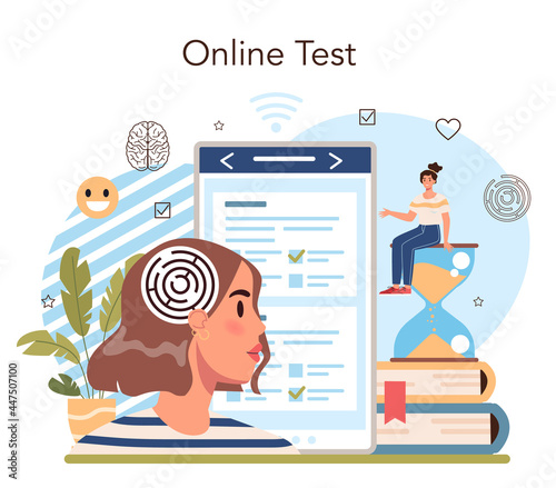 Psychology school course online service or platform. School psychologist