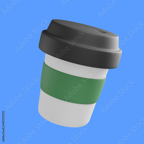 coffee cup 3d icon illustration