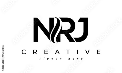 Letter NRJ creative logo design vector	 photo