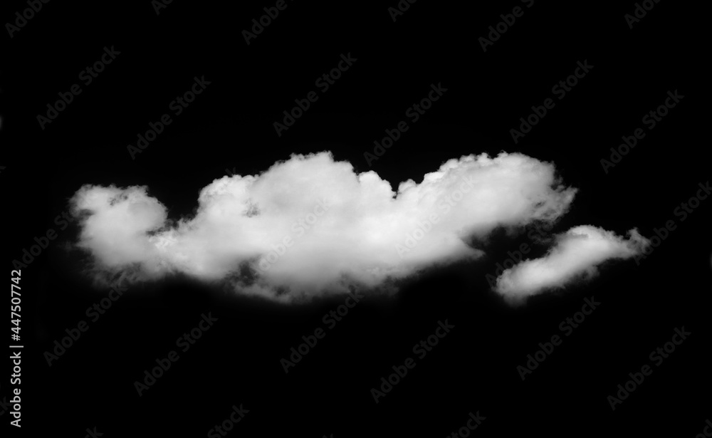 white clouds on black background