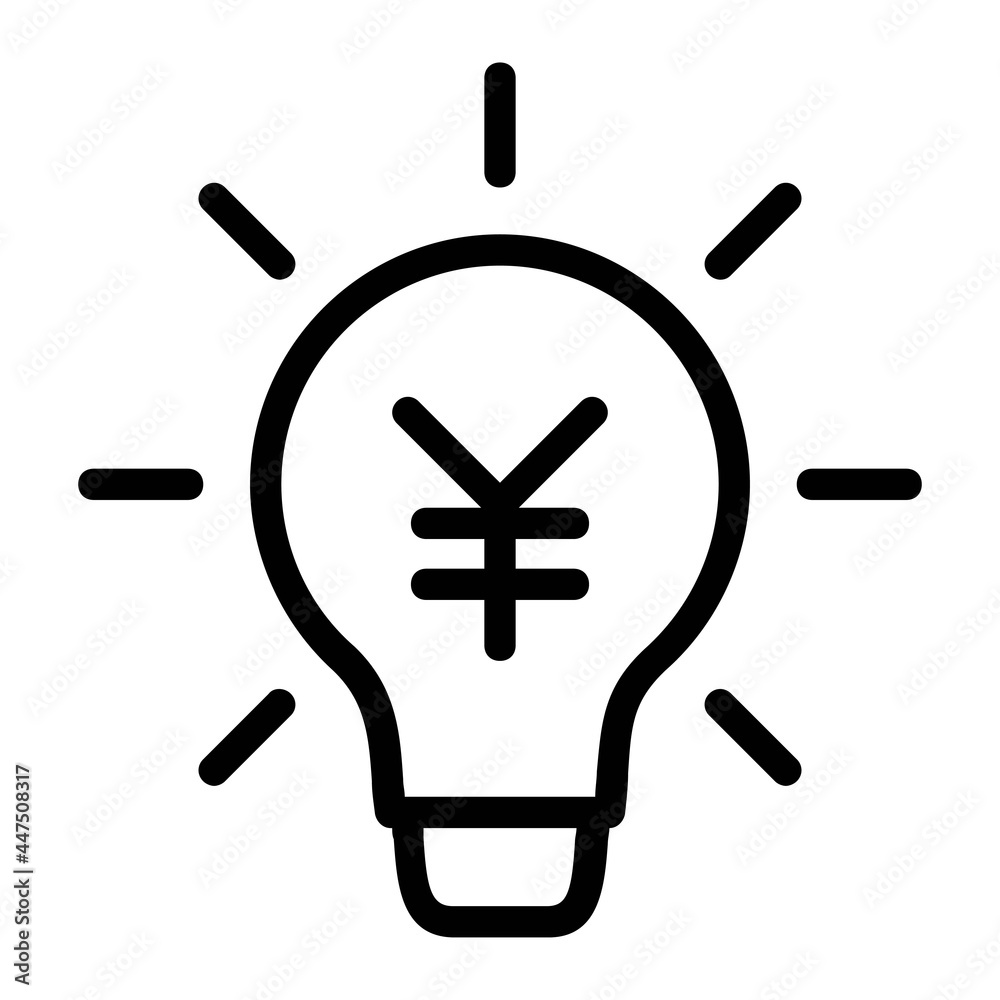 Japanese Yen Business Idea Icon Japanese Yen Business Idea Icon