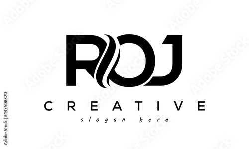 Letter ROJ creative logo design vector	