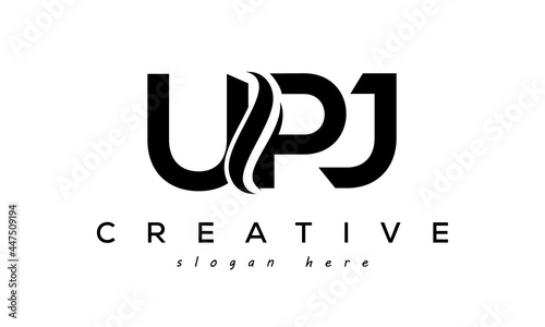 Letter UPJ creative logo design vector	 photo