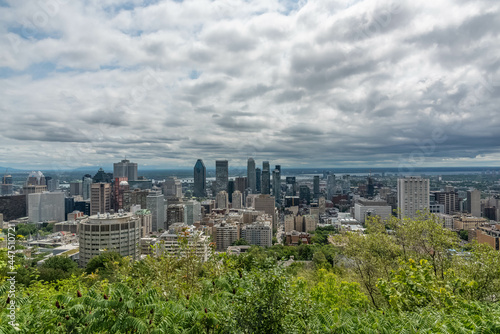 Mount Royal  looking out towards Downtown Montreal.