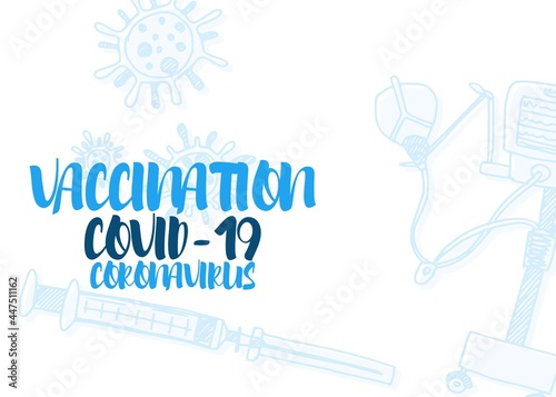 poster fight against corona-virus vaccine start