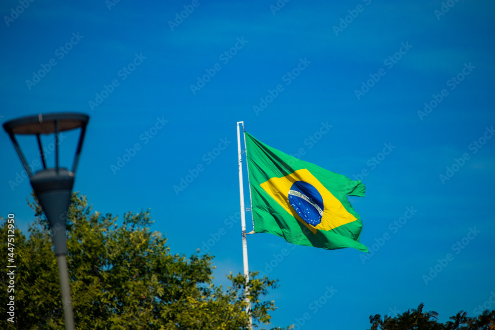 Flags of Brazil, photo captured in Palmas, Toncantins