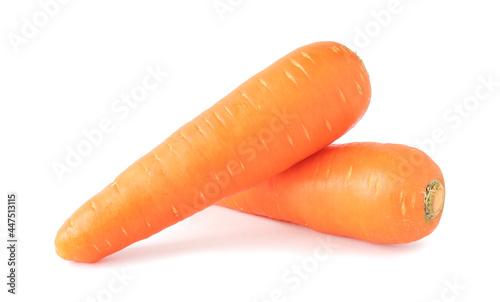 Fresh Carrots isolated on white background