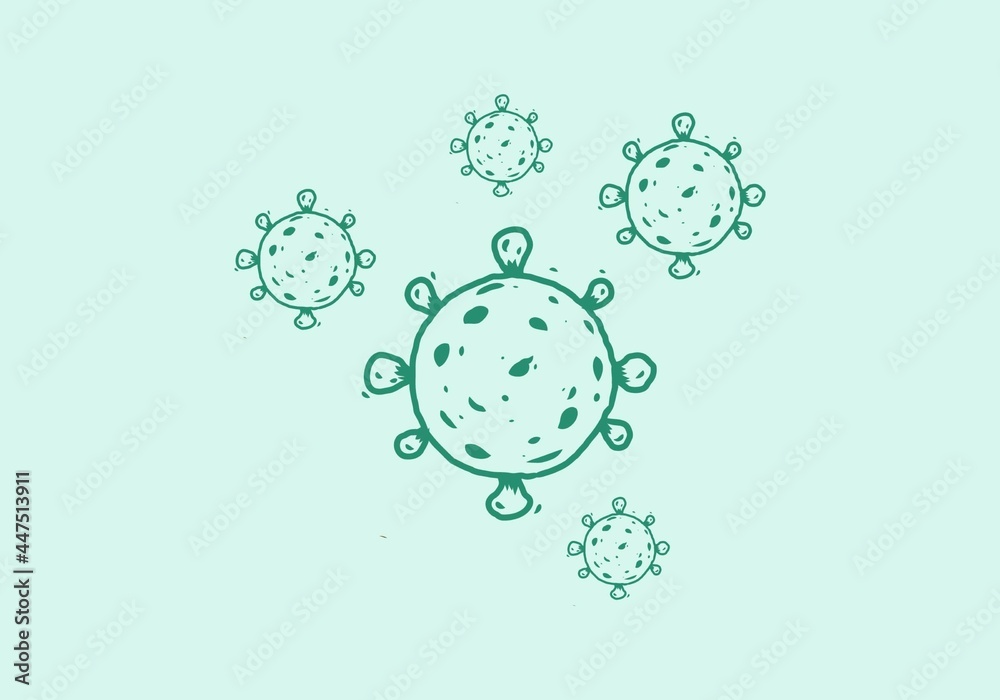 Virus ball symbol illustration drawing