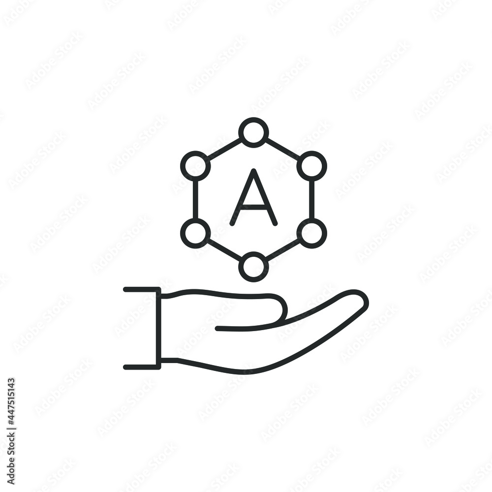 Antioxydant icon line style isolated on white background. Vector illustration Antioxydant icon line style isolated on white background. Vector illustration