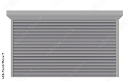 Grey garage door. vector illustration