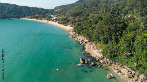 Aerial view of "Laranjeiras Beach" at Balneario Camboriu, Santa Catarina, Brazil © Vitor