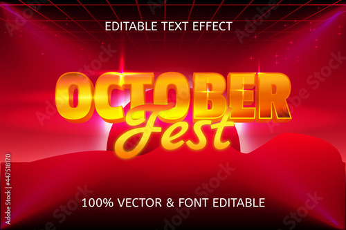 october fest style retro editable text effect